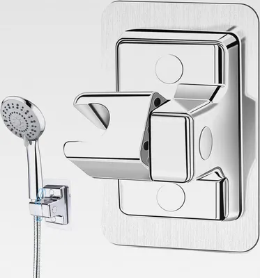 Produktbild von Handbrause Halterung,360°Verstellbarer Brausehalter Duschkopfhalterung Ohne Bohren Duschkopf Halterungen Universell Brausehalter für Handbrause oder Duschkopf