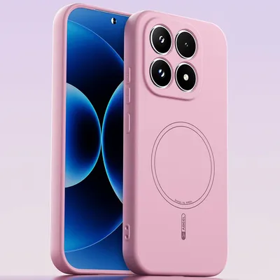 Immagine prodotto di Custodia magnetica per Xiaomi 17, compatibile con MagSafe, in silicone liquido, antiurto e antigraffio Rosa