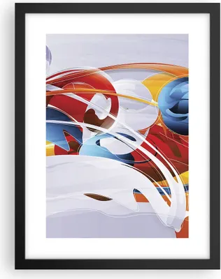 Produktbild von Gerahmtes Poster - Schwarzer Rahmen - Abstraktion modern - 30x40 cm - Wand Bild - Wanddeko - Wandbilder - Kunstposter - Wandposter - Bilderrahmen - Bilder - Kunstdruck - Wandbild - P2BPA30x40-3529