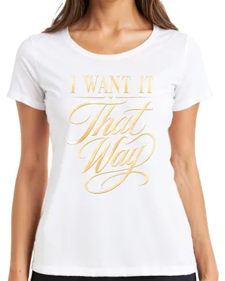 Zdjęcie produktu dla "I WANT IT That Way" - koszulka męska/damska, biała, rozmiar 3XL, z motywem koncertu, piosenki, trasy koncertowej. (Możliwe dodatkowe znaczenie: "Statement" może oznaczać "deklaracja" lub "wyrażenie")