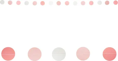 Produktbild von Oblique Unique Kreis Girlande Banner Geburtstag Hochzeit JGA Babyshower Party Deko - rosé weiß