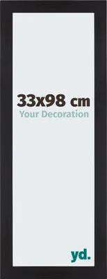 Produktbild von Bilderrahmen, 33x98 cm, Schwarz Gemasert, MDF, Mura