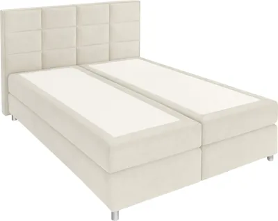 Produktbild von Moebelpaket Bett 160x200 mit Bettkasten, Boxspringbett mit Pocket-Matratze, Eleganter Riviera-Stoff - Beige - Kollektion Meroo