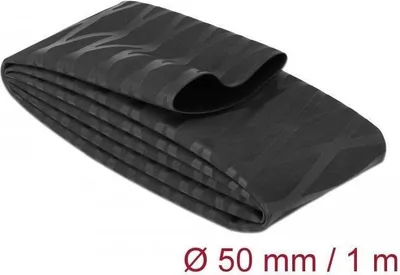 Produktbild von Delock Schrumpfschlauch X-Muster rutschfest 1 m x 50 mm schwarz