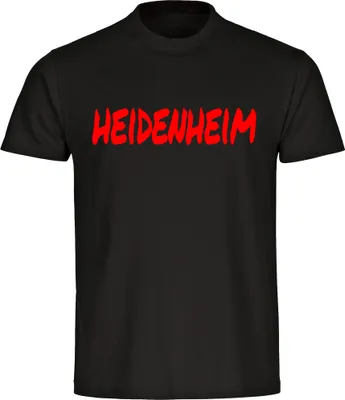 Produktbild von multifanshop Herren T-Shirt - Heidenheim - Textmarker, schwarz, Größe L