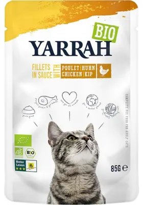 Productafbeelding van Yarrah Kat Filet Met Kip In Saus  (85 gr)