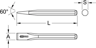 Immagine prodotto di KS Tools 162.0211 scalpello per la lavorazione dei metalli Scalpello a freddo