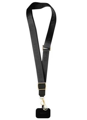 Produktbild von Guess Cbdy Nylon-Ketten-Handy-Lanyard - Schwarz