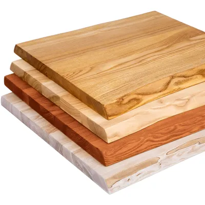 Produktbild von LAMO Manufaktur Holzplatte für Couchtisch, Beistelltisch, Tischplatte Massivholz Baumkante 50x50 cm, Dunkel, LHB-01-A-004-50