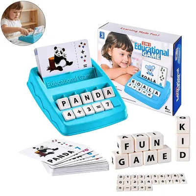 Produktbild von Lernspiel Kinder 2in1 Alphabet Zahlen Set 32 Karten 10 Buchstaben 20 Zahlenbausteine 3–8 Jahre Montessori Spielzeug Förderung