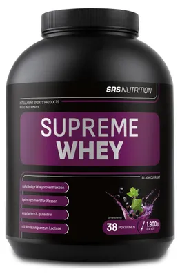 Produktbild von SRS Supreme Whey - 1900g - Dose Schwarze Johannisbeere