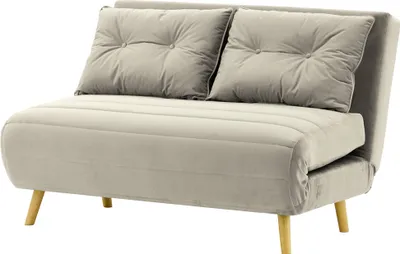 Produktbild von Ausklappbaresofa Flic 120 cm - hellgrau - Velluto 15