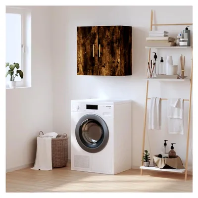 Produktbild von Hängeschrank aus geräucherter Eiche 60x31x60 cm Holzwerkstoff