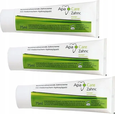Produktbild von Apacare | Zahnpasta - Zahnpasta Set - 3X 75 Ml - Fluorid - Remineralisierung - Zahnschmelzschutz - Empfindlichkeit