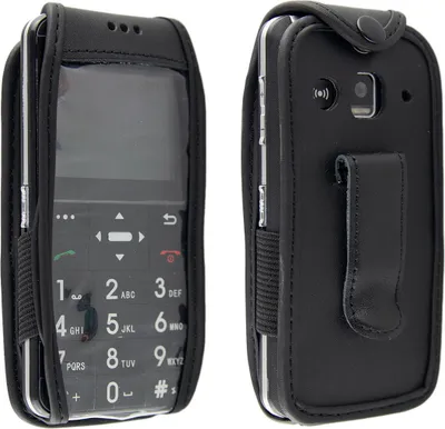 Immagine prodotto di caseroxx custodia in pelle con clip da cintura compatibile con Easyfone Prime-A7 in vera pelle, custodia con clip da cintura e finestra di visualizzazione