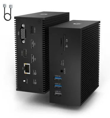 Obrázok produktu pre USB-C dokovacia stanica, podpora dvoch monitorov, 16 v 1