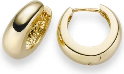 Produktbild von Creole Creolen 13,5x5,5mm 585 Gold Gelbgold Ohrringe Ohrschmuck rund Goldohrringe