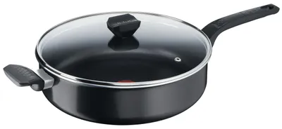 Produktbild von Tefal Easy Cook & Clean Schmorpfanne 28cm, B55537, Rund, Schwenkpfanne, Schwarz, Titan, Aluminium, 1 Stück(e)