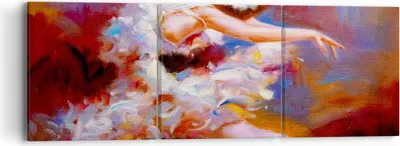 Produktbild von Bild auf Leinwand - Leinwandbild - Balletttänzer tanzen - 90x30cm - Wand Bild - Wanddeko - Leinwanddruck - Bilder - Kunstdruck - Wanddekoration - Leinwand bilder - Wandkunst - CA90x30-3463