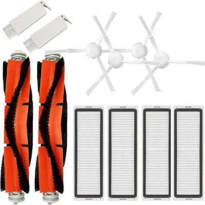 Produktbild von 12 Stück Ersatzteil-Zubehör für Xiaomi Dreame F9, für Roboter-Staubsauger für Mijia 1C 2C 1T STYTJ01ZHM STYTJ02ZHM, 2 Rollenbürste, 4 Filter, 4 Seitenbürste, 2 Reinigungsbürste