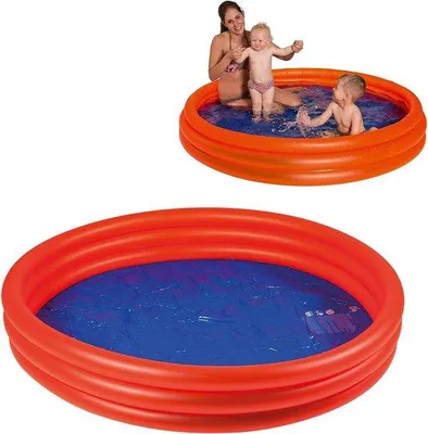 Image de Piscine gonflable pour enfants avec toboggan pour l'été - 175 cm de diamètre - pour bébés et jeunes enfants - pour le jardin et la cour