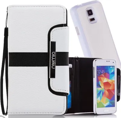 Produktbild von Samsung Galaxy S5 mini SM-G800F Numia Bookstyle 2 in 1 Weiss-Schwarz