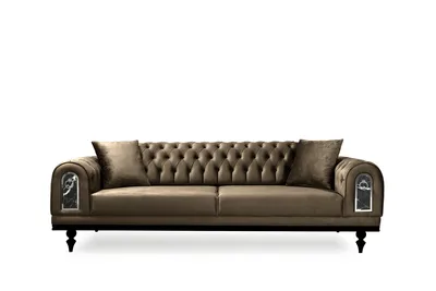 Produktbild von Couch DRAGON: 3-Sitzer  / Farben: Braun / 3-Sitzer mit Bettfunktion