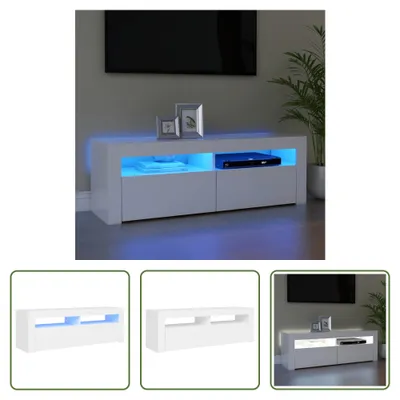 Produktbild von The Living Store TV-Schrank mit LED-Leuchten Weiß 120x35x40 cm