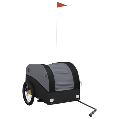Produktbild von vidaXL Fahrradanhänger Schwarz 45 kg Eisen