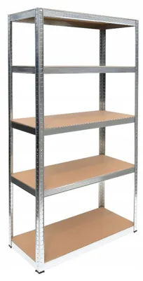 Produktbild von Stabiles Schwerlastregal aus Metall 180x90x30 cm mit 5 Ebenen