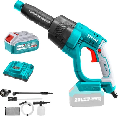 Obrázek produktu pro Lithium-iontová tlaková myčka 24,8 Bar/20V/2,0Ah-7,5Ah/P20S (SET baterie 1x4Ah, nabíječka) (TPWLI20084)