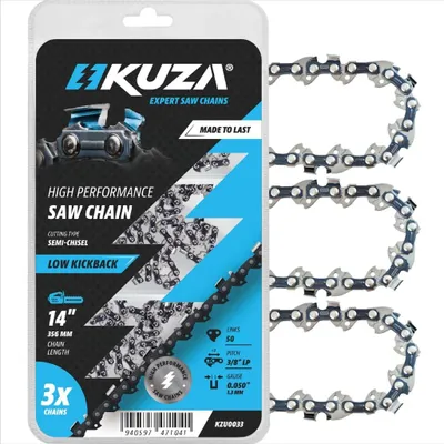 Obrázok produktu pre Kvalitná reťaz na reťazovú pílu, 35 cm, kompatibilná s viacerými značkami (3 kusy)