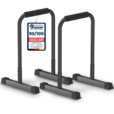 Image de DH FitLife Dip Bars | Station de dips réglable 80-90 cm | Parallettes Calisthenics & Musculation | Stable et Sécurisé