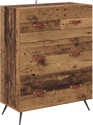 Produktbild von “2026 Modern“ Braun Kommode mit Schubladen Altholz 69,5 x 34 x 90 cm Holzwerkstoff - Designermöbel 59459 - Kommoden