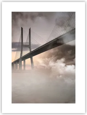 Produktbild von Poster - Poster ohne Rahmen - Brücke Nebel Wasser - 30x40 cm - Wand Bild - Wanddeko - Wandbilder - Kunstposter - Wandposter - Bilder - Kunstdruck - Wanddekoration - Wandbild - P2XPA30x40-3525