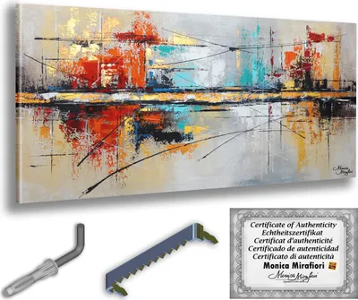 Immagine prodotto di Monica Mirafiori I 100% DIPINTO A MANO I Pittura "Signore" 140x70cm | Pittura dipinta a mano | Pittura acrilica | Pittura acrilica molto grande I Arte moderna I Quadri d'arte