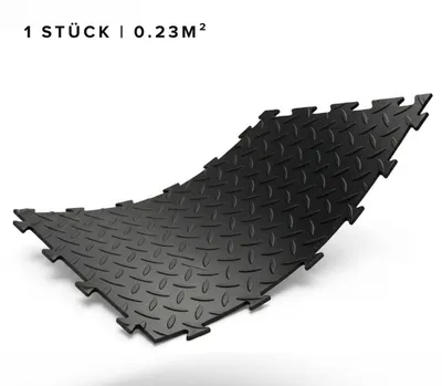 Produktbild von VDP - VA - Gewerbe Boden PVC Fliesen Rauten 10mm schwarz (ap0420_PS50CRNEC) P50CRN, Menge:1 Stück | 0.23m²