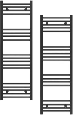 Produktbild von Granitan | Badheizkörper Breno - 40x120 cm - Schwarz - Modernes Design - Flexibler Montage