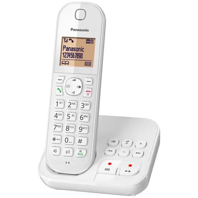 Image de Panasonic KX-TGC420FRW, téléphone DECT, combiné sans fil, haut-parleur, 120 pôles, identification de l'appelant, blanc