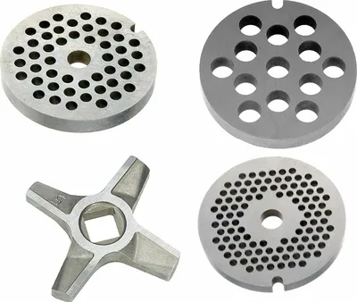 Produktbild von Zestaw tarcz perforowanych Sillar do maszynki do mielenia mięsa Bosch 5 rozmiarów / 2,7-4-8 mm i 1 ostrze poprzeczne