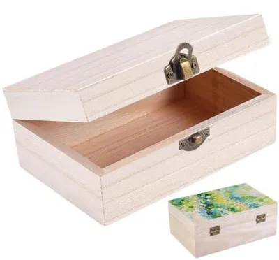 Produktbild von Holzkiste Rechteckig - Klappdeckel - WOCR-WH20001-008-EU15