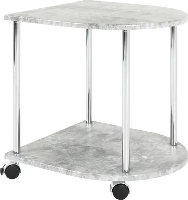 Produktbild von HAKU Beistelltisch auf Rollen Servierwagen betonoptik, chrom - MDF, Metall, B/H/T: 42x45x40 cm