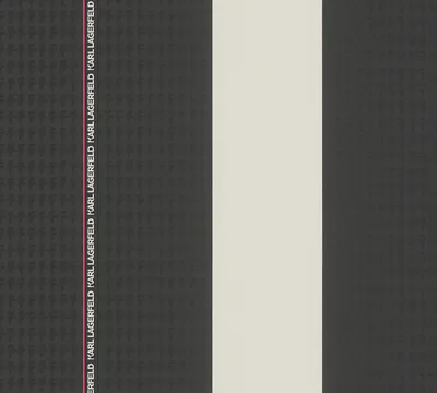 Produktbild von Karl Lagerfeld Wallpaper Designertapete Ribbon Luxustapete Vliestapete schwarz weiß lila 10,05 m x 0,53 m