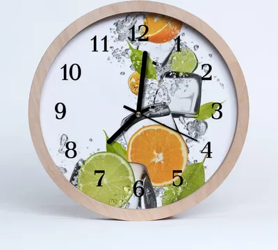 Produktbild von Holzuhr 30fi cm wanduhr - Zitrusfrucht