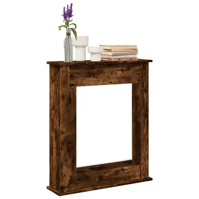 Obrázek produktu pro Odolný krbový obestavec kouřový dub 75x20x87,5 cm materiál na bázi dřeva - dekorativní krby Octo5896006 1balík