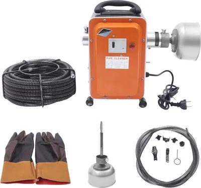 Obrázok produktu pre Elektrický stroj na čistenie potrubia 750 W, 20-110 mm, kanalizačný had, farba multi