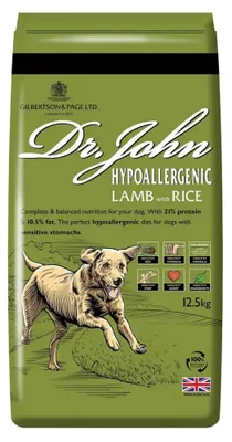 Obrázek produktu pro DR JOHN Hypoalergenní jehněčí s rýží - suchá krmiva pro psy - 12,5 kg