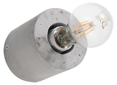 Produktbild von Wandlampe, Beton grau, rund, H 10 cm