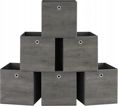 Produktbild von Songmics Aufbewahrungsboxen Organizer, 6er-Set, 30x30x30cm, Grau