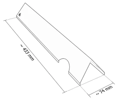 Produktbild von Edelstahl Brennerabdeckung passend für Weber Genesis 2 200er, 300er 2013-, Farbe:3 Leisten Gebürstet Flame